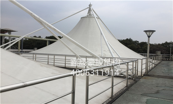 松江污水处理厂污水池反吊膜结构加盖