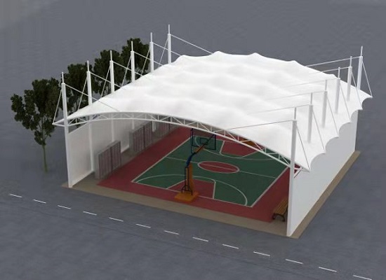 膜结构篮球场遮阳棚