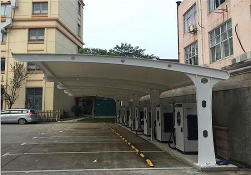 膜结构充电桩雨棚