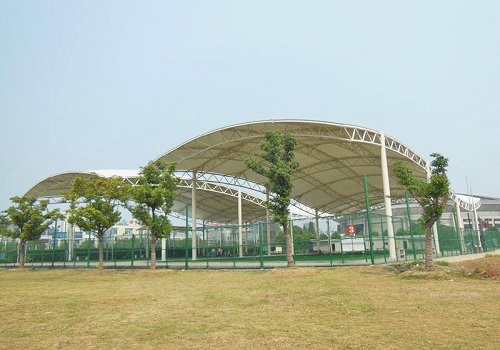 钢结构膜结构球场顶棚罩棚