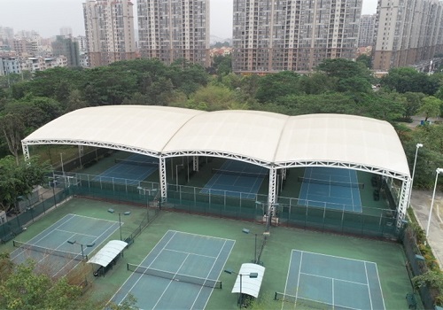 膜结构网球场顶棚罩棚遮阳雨棚