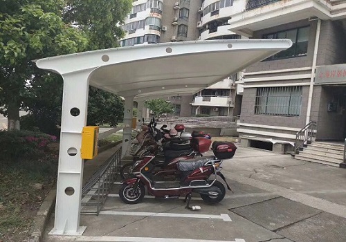 小区电动车充电桩加装膜结构雨棚