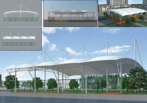 钢膜结构风雨网球场/篮球场顶棚